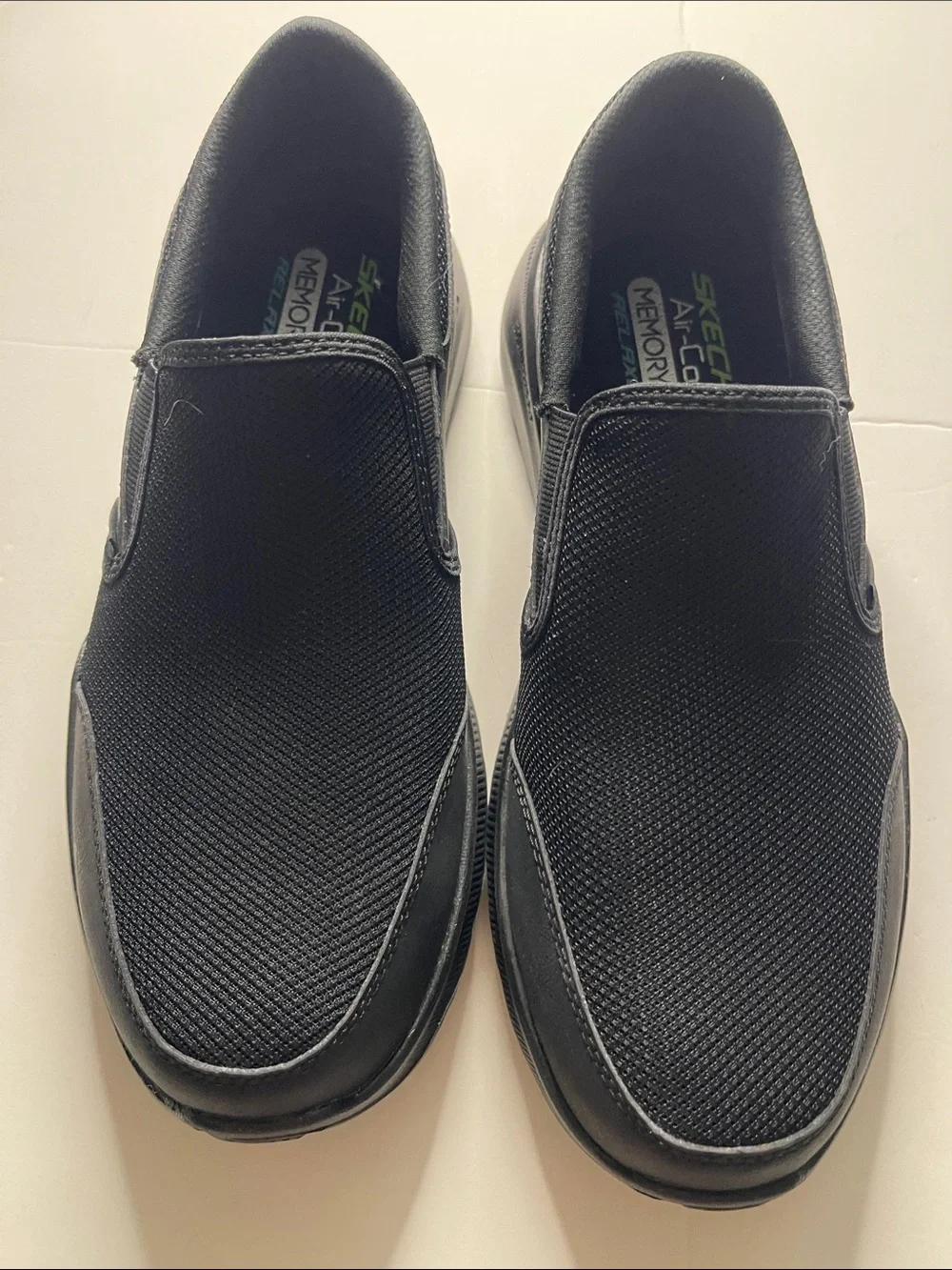 Skechers Black Slip-On Mesh Casual Loafers